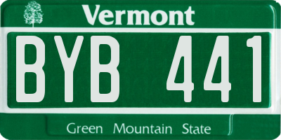 VT license plate BYB441