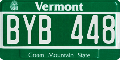 VT license plate BYB448
