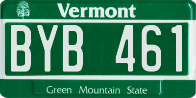 VT license plate BYB461