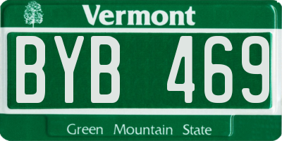 VT license plate BYB469