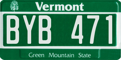VT license plate BYB471