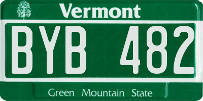 VT license plate BYB482