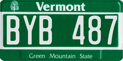VT license plate BYB487