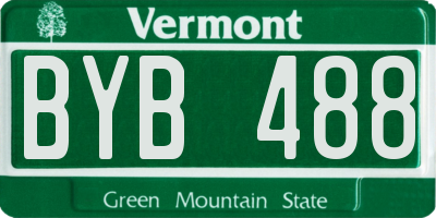 VT license plate BYB488