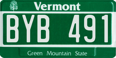 VT license plate BYB491