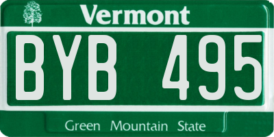 VT license plate BYB495