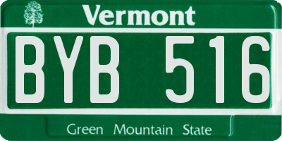 VT license plate BYB516
