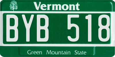 VT license plate BYB518