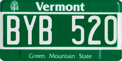 VT license plate BYB520