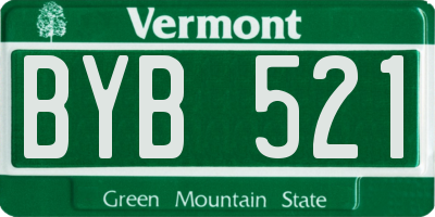 VT license plate BYB521