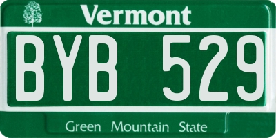VT license plate BYB529