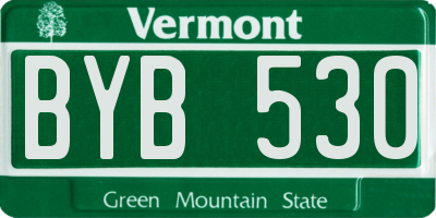 VT license plate BYB530