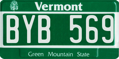 VT license plate BYB569