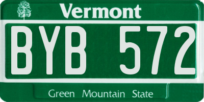 VT license plate BYB572