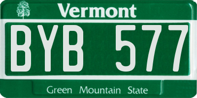 VT license plate BYB577