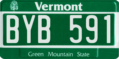 VT license plate BYB591
