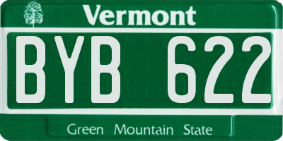 VT license plate BYB622