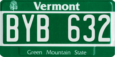 VT license plate BYB632