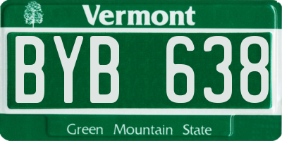 VT license plate BYB638