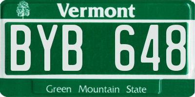 VT license plate BYB648