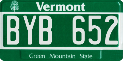 VT license plate BYB652