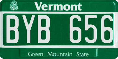 VT license plate BYB656