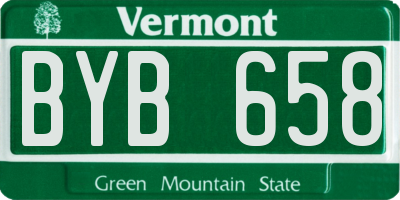 VT license plate BYB658