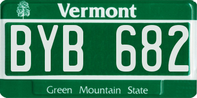 VT license plate BYB682