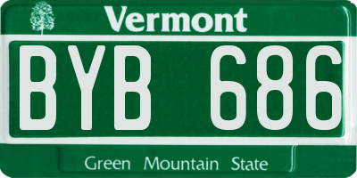 VT license plate BYB686