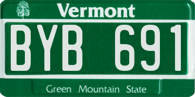 VT license plate BYB691