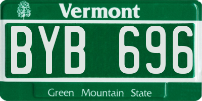 VT license plate BYB696
