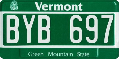 VT license plate BYB697