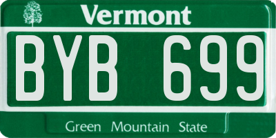 VT license plate BYB699