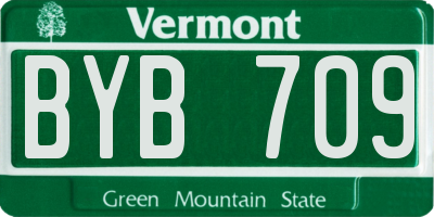 VT license plate BYB709