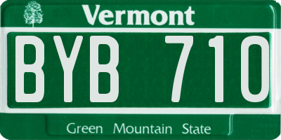 VT license plate BYB710