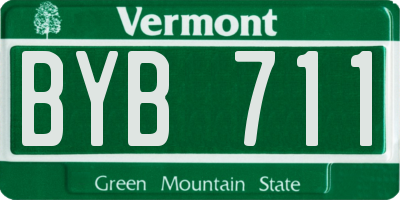 VT license plate BYB711