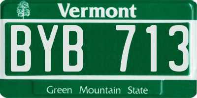 VT license plate BYB713