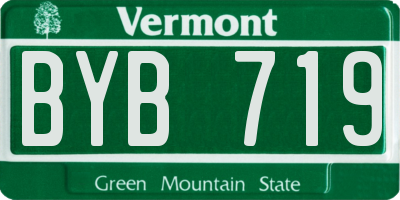 VT license plate BYB719