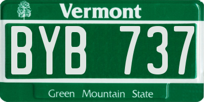 VT license plate BYB737