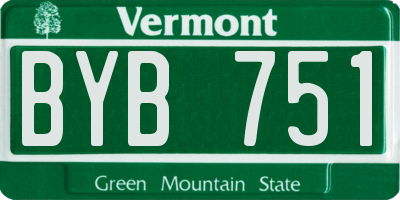 VT license plate BYB751