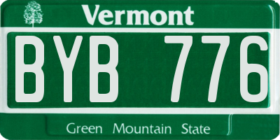 VT license plate BYB776