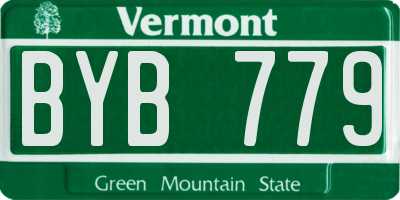 VT license plate BYB779