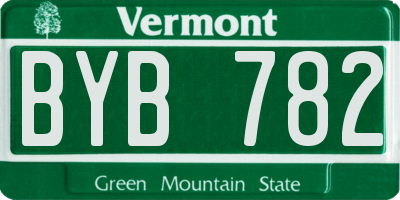 VT license plate BYB782