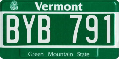 VT license plate BYB791