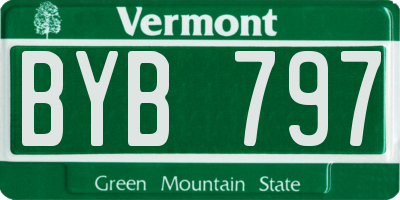 VT license plate BYB797