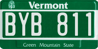 VT license plate BYB811