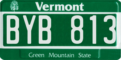 VT license plate BYB813