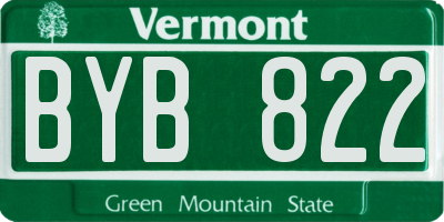 VT license plate BYB822