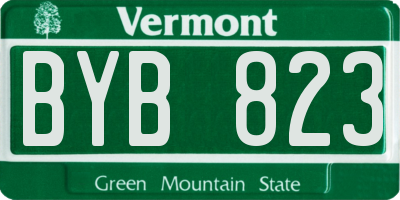VT license plate BYB823