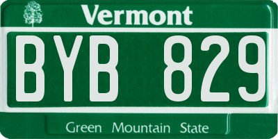 VT license plate BYB829